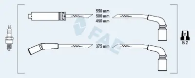 Juego de cables de encendido FAE 83.562 Bestseller